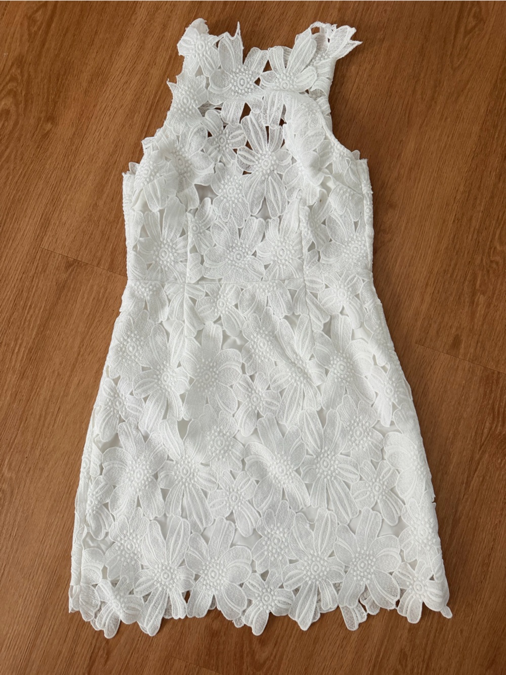 Free People White Floral Lace Sleeveless Bustier Dress